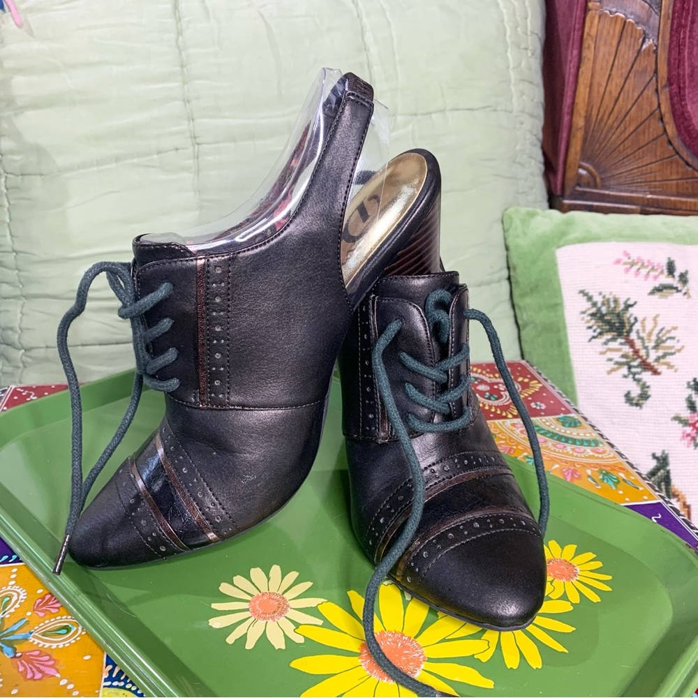 Y2K Nina Shoes Lace Up Oxford Heels